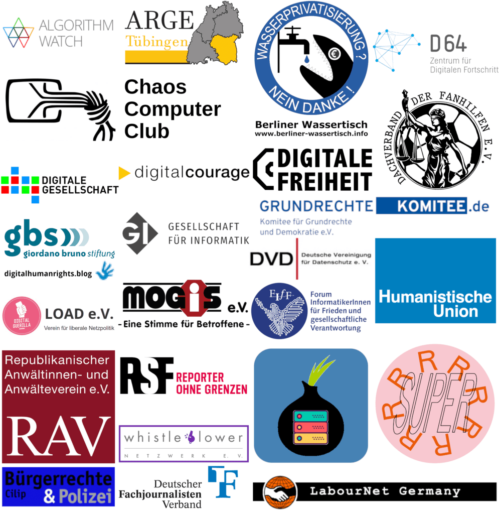 Logos der Organisationen, die den Aufruf unterzeichnet haben